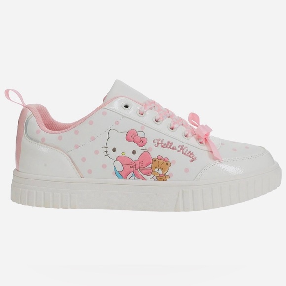 Hello Kitty Shoes - Hello Kitty Pink and White Sneakers Size 7 Sanrio Licensed Platform Shoes